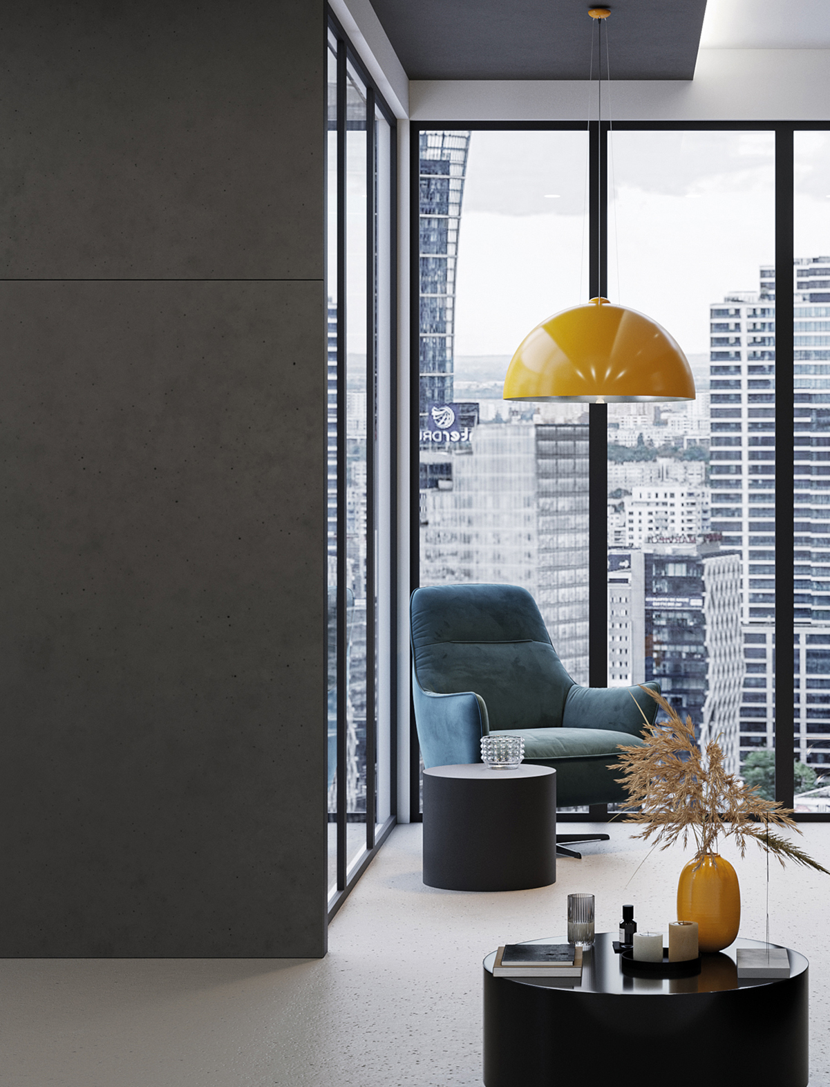 Luxum, wielkoformatowy beton architektoniczny na wymiar; lampa Luminato (2)